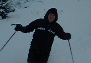 Christian's attempt to run while wearing snowshoes for the first time!