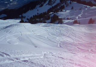 Lindsey in the powder.