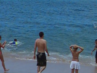 Christian swiming with dolphins